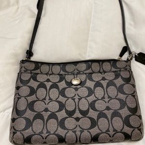 SOLD Coach Peyton black monogram crossbody bag